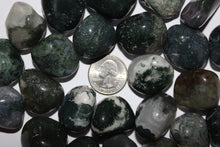 Load image into Gallery viewer, Tumbled Green Moss Agate
