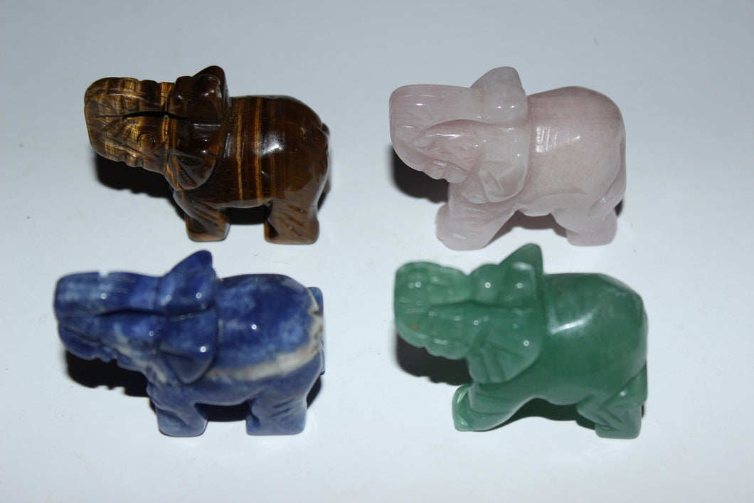 Carved 1.5” Elephants