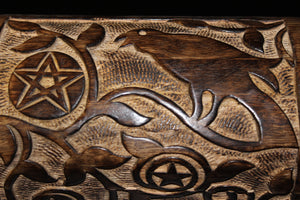 Carved Raven Chest
