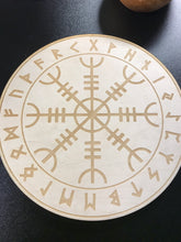 Load image into Gallery viewer, 10&quot; Birch Wood Engraved Crystal Grids