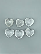 Clear Quartz Hearts