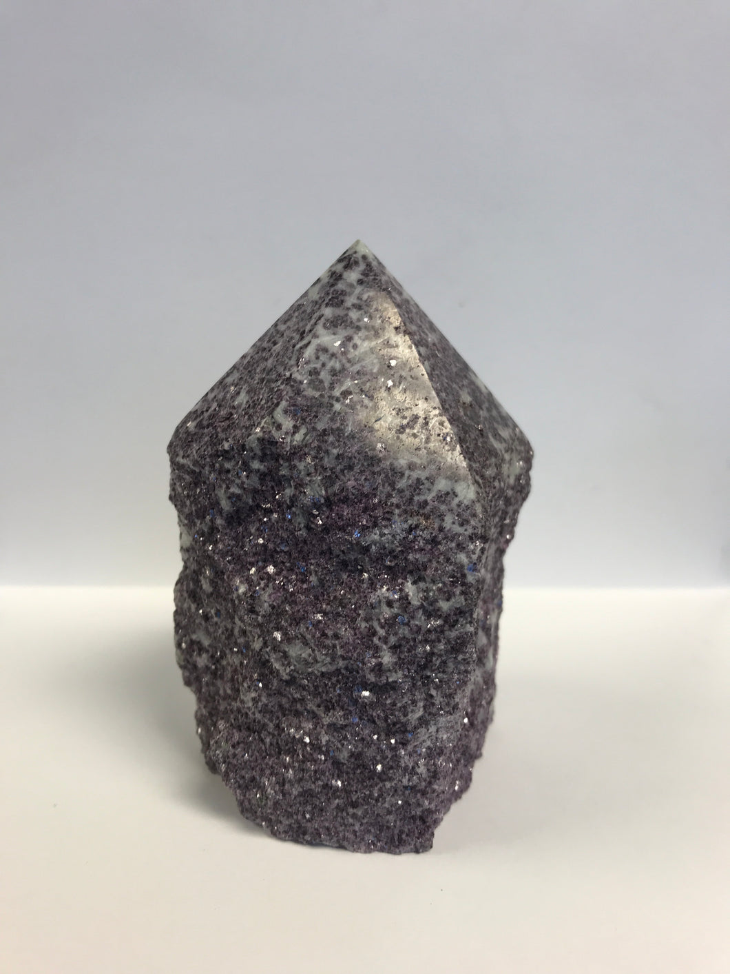 Rough Lepidolite with Polished Point