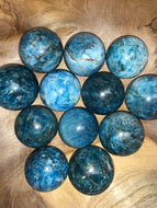 Blue Apatite Spheres